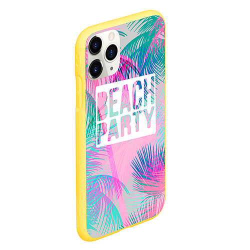 Чехол iPhone 11 Pro матовый Beach Party / 3D-Желтый – фото 2