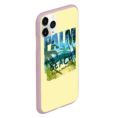 Чехол iPhone 11 Pro матовый Beach it is a Paradise / 3D-Розовый – фото 2