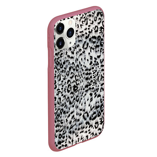 Чехол iPhone 11 Pro матовый White Jaguar / 3D-Малиновый – фото 2