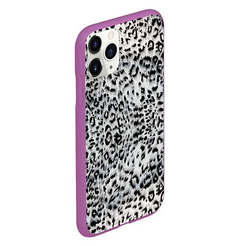 Чехол iPhone 11 Pro матовый White Jaguar / 3D-Фиолетовый – фото 2