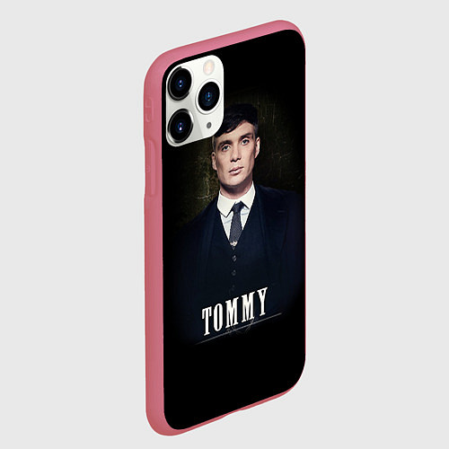 Чехол iPhone 11 Pro матовый Peaky Tommy / 3D-Малиновый – фото 2