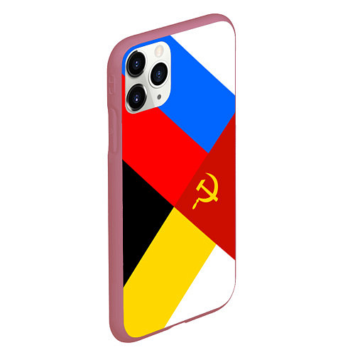 Чехол iPhone 11 Pro матовый Вечная Россия / 3D-Малиновый – фото 2