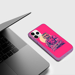 Чехол iPhone 11 Pro матовый If juking hate these people, цвет: 3D-фиолетовый — фото 2