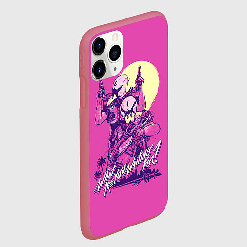 Чехол iPhone 11 Pro матовый What are you waiting for? / 3D-Малиновый – фото 2