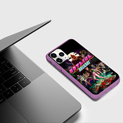 Чехол iPhone 11 Pro матовый Hotline Miami, цвет: 3D-фиолетовый — фото 2