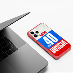 Чехол iPhone 11 Pro матовый Russia: from 40, цвет: 3D-красный — фото 2