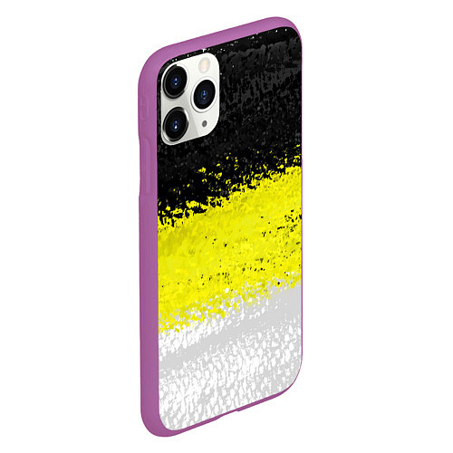 Чехол iPhone 11 Pro матовый Имперский флаг 1858 года / 3D-Фиолетовый – фото 2