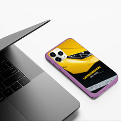 Чехол iPhone 11 Pro матовый Lamborghini the best, цвет: 3D-фиолетовый — фото 2