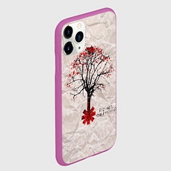 Чехол iPhone 11 Pro матовый RHCP: Red Tree, цвет: 3D-фиолетовый — фото 2