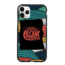 Чехол iPhone 11 Pro матовый Алоха, цвет: 3D-черный