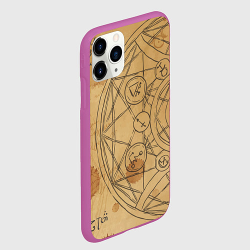 Чехол iPhone 11 Pro матовый Дневник алхимика / 3D-Фиолетовый – фото 2