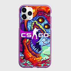 Чехол iPhone 11 Pro матовый CS:GO, цвет: 3D-фиолетовый