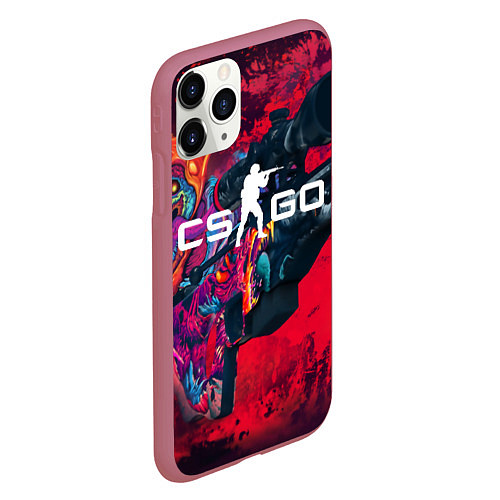 Чехол iPhone 11 Pro матовый CS:GO Beast AWP / 3D-Малиновый – фото 2