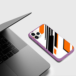 Чехол iPhone 11 Pro матовый CS:GO - Asiimov P90 Style, цвет: 3D-фиолетовый — фото 2