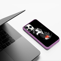 Чехол iPhone 11 Pro матовый Тетрадь смерти 4, цвет: 3D-фиолетовый — фото 2