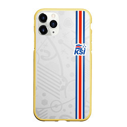 Чехол iPhone 11 Pro матовый Сборная Исландии по футболу