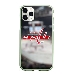 Чехол iPhone 11 Pro матовый Washington Capitals, цвет: 3D-салатовый