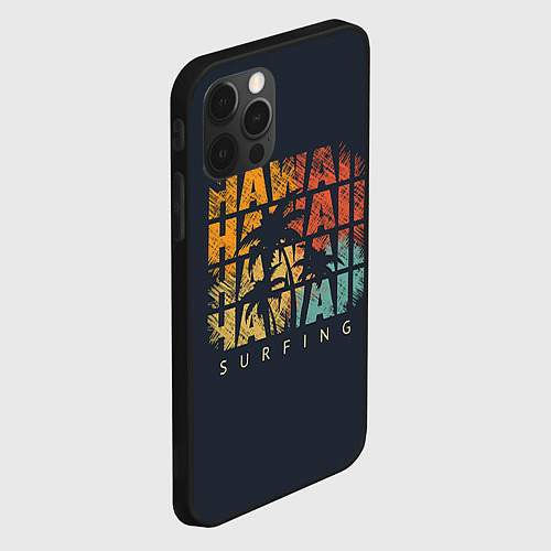 Чехол iPhone 12 Pro Max Hawaii Surfing / 3D-Черный – фото 2