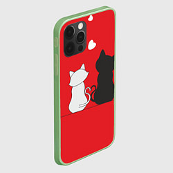 Чехол для iPhone 12 Pro Max Cat Love, цвет: 3D-салатовый — фото 2