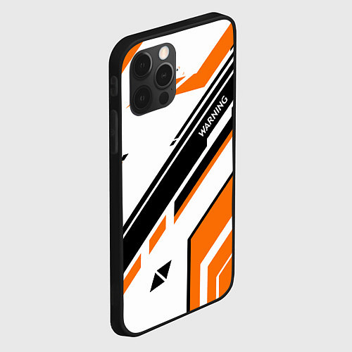 Чехол iPhone 12 Pro Max CS:GO Asiimov P90 Style / 3D-Черный – фото 2