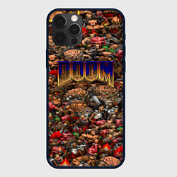Чехол для iPhone 12 Pro Max DOOM: Pixel Monsters, цвет: 3D-черный