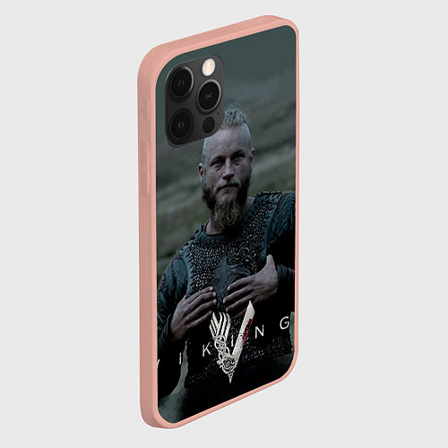 Чехол iPhone 12 Pro Max Vikings: Ragnarr Lodbrok / 3D-Светло-розовый – фото 2