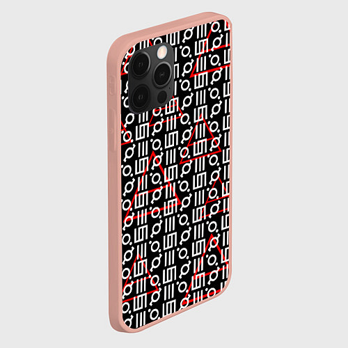 Чехол iPhone 12 Pro Max 30 STM: Symbol Pattern / 3D-Светло-розовый – фото 2