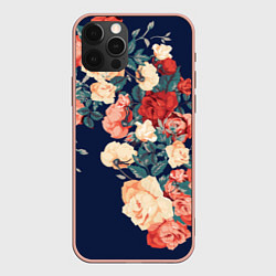 Чехол для iPhone 12 Pro Max Fashion flowers, цвет: 3D-светло-розовый