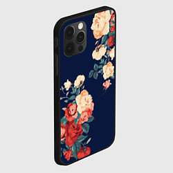 Чехол для iPhone 12 Pro Max Fashion flowers, цвет: 3D-черный — фото 2