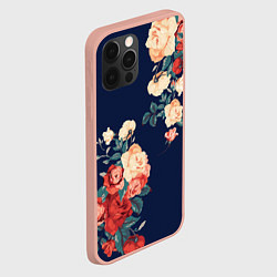 Чехол для iPhone 12 Pro Max Fashion flowers, цвет: 3D-светло-розовый — фото 2