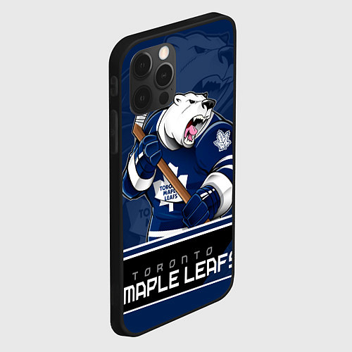 Чехол iPhone 12 Pro Max Toronto Maple Leafs / 3D-Черный – фото 2