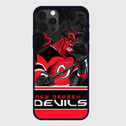 Чехол для iPhone 12 Pro Max New Jersey Devils, цвет: 3D-черный