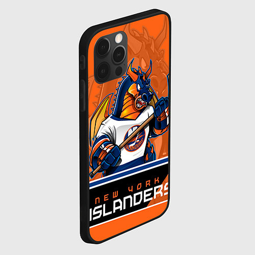 Чехол iPhone 12 Pro Max New York Islanders / 3D-Черный – фото 2