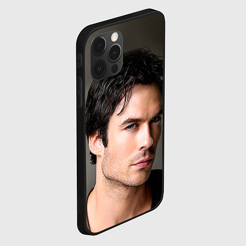 Чехол iPhone 12 Pro Max Ian Somerhalder / 3D-Черный – фото 2