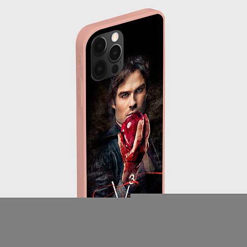 Чехол iPhone 12 Pro Max Damon Salvatore V3 / 3D-Светло-розовый – фото 2