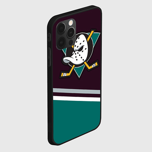 Чехол iPhone 12 Pro Max Anaheim Ducks / 3D-Черный – фото 2