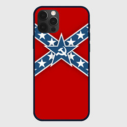 Чехол для iPhone 12 Pro Max Флаг советской конфедерации, цвет: 3D-черный