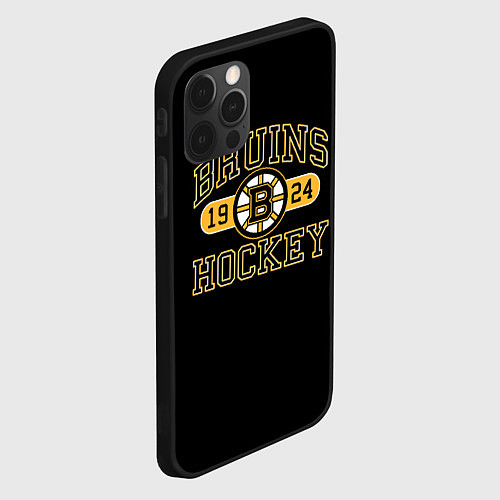 Чехол iPhone 12 Pro Max Boston Bruins: Est.1924 / 3D-Черный – фото 2