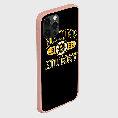Чехол iPhone 12 Pro Max Boston Bruins: Est.1924 / 3D-Светло-розовый – фото 2