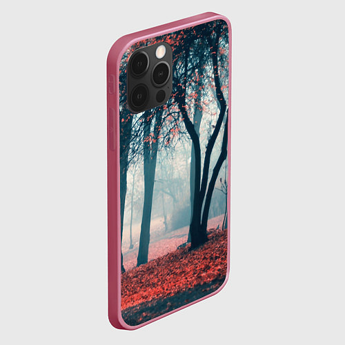 Чехол iPhone 12 Pro Max Осень / 3D-Малиновый – фото 2
