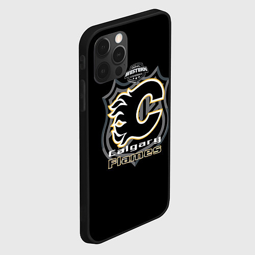 Чехол iPhone 12 Pro Max Calgary Flames Team / 3D-Черный – фото 2