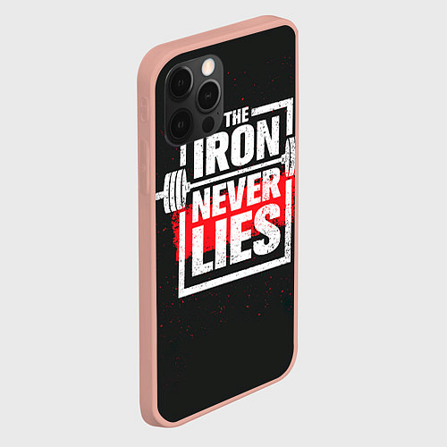 Чехол iPhone 12 Pro Max The iron never lies / 3D-Светло-розовый – фото 2