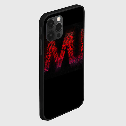 Чехол iPhone 12 Pro Max Manchester United team / 3D-Черный – фото 2