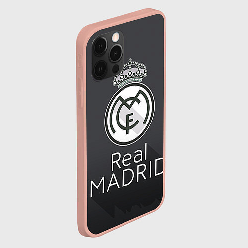 Чехол iPhone 12 Pro Max Real Madrid / 3D-Светло-розовый – фото 2