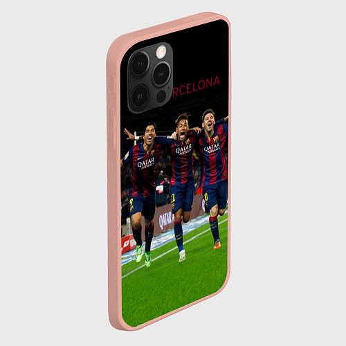 Чехол iPhone 12 Pro Max Barcelona6 / 3D-Светло-розовый – фото 2
