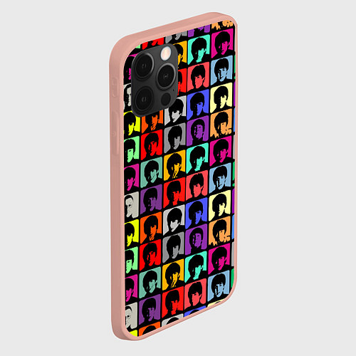 Чехол iPhone 12 Pro Max The Beatles: pop-art / 3D-Светло-розовый – фото 2