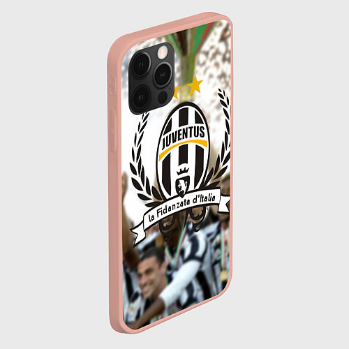 Чехол iPhone 12 Pro Max Juventus5 / 3D-Светло-розовый – фото 2