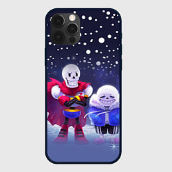 Чехол для iPhone 12 Pro Max Sans & Papyrus, цвет: 3D-черный