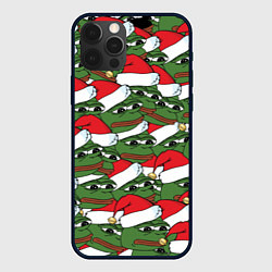 Чехол для iPhone 12 Pro Max Sad frog new year, цвет: 3D-черный