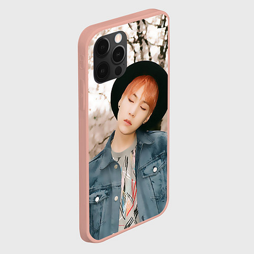 Чехол iPhone 12 Pro Max Min Yoon Gi / 3D-Светло-розовый – фото 2